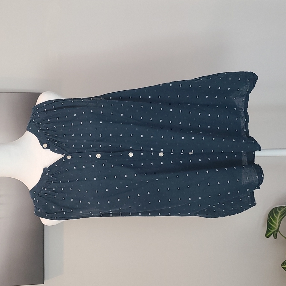 Womens LOFT blouse navy blue size m